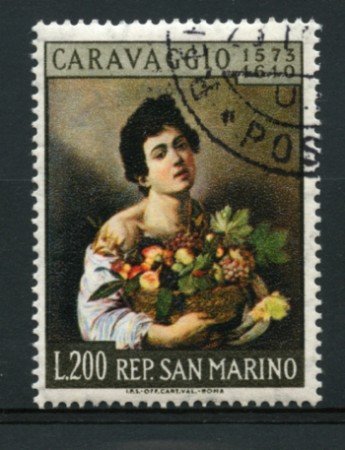 1960 - LOTTO/12005 - SAN MARINO - 200 LIRE CARAVAGGIO - USATO