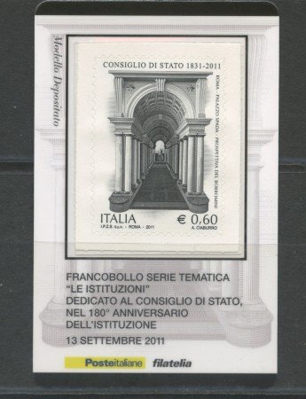 2011 - LOTTO/22784 - REPUBBLICA - CONSIGLIO DI STATO - TESSERA FILATELICA
