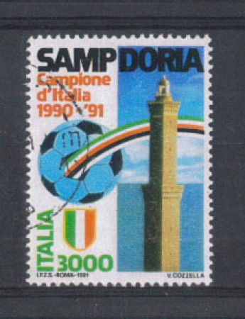 1991 - LOTTO/6965U - REPUBBLICA - SCUDETTO SAMPDORIA - USATO