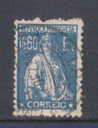 1923 - LOTTO/9669WU - PORTOGALLO - 1,60e. AZZURRO - USATO