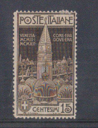 1912 - LOTTO/REG98TLA - REGNO - 15c. CAMPANILE DI VENEZIA - T/L