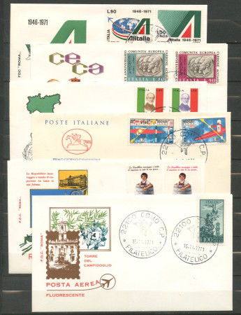 1971 - REPUBBLICA - LOTTO/42540 - ANNATA COMPLETA DI 14  BUSTE FDC