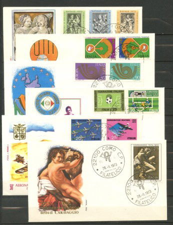 1973 - REPUBBLICA - LOTTO/42537 - ANNATA COMPLETA DI 34 BUSTE FDC