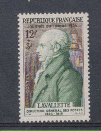 1954 - LOTTO/4743 - FRANCIA - GIORNATA DEL FRANCOBOLLO 1v.