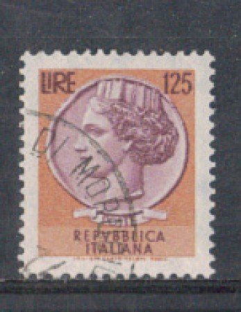 1974 - LOTTO/6595U - REPUBBLICA - 125 L. SIRACUSANA  USATO