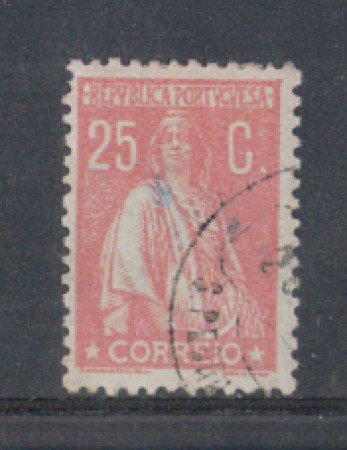 1923 - LOTTO/9669IU - PORTOGALLO - 25c. ROSA - USATO
