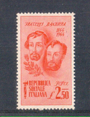 1944 - LOTTO/RSI514N - RSI - 2,50 L. FRATELLI BANDIERA - NUOVO