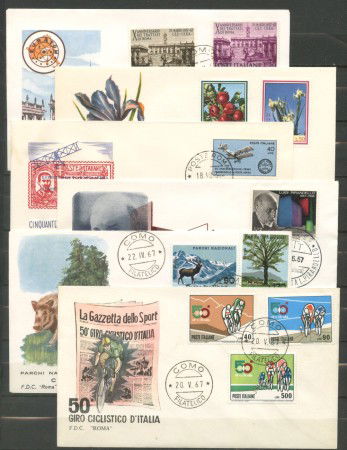 1967 - REPUBBLICA - LOTTO/42533 - ANNATA COMPLETA DI 20 BUSTE FDC 