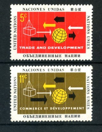 1964 - LOTTO/21360 - ONU U.S.A - COMMERCIO E SVILUPPO 2v. - NUOVI