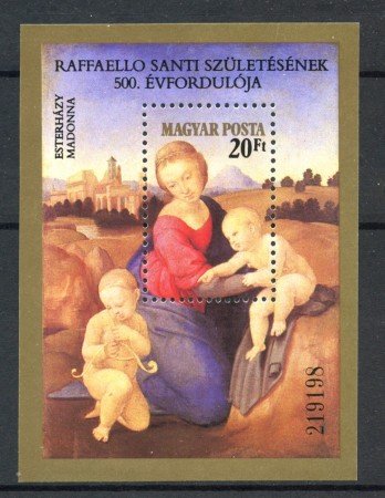 1983 - UNGHERIA - 500° ANNIVERSARIO DI  RAFFAELLO - FOGLIETTO NUOVO - LOTTO/32718
