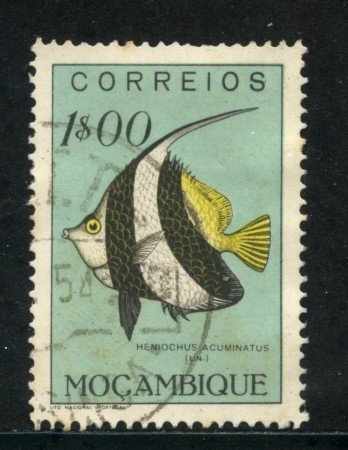 1951 - MOZAMBICO - 1e. PESCI - USATO - LOTTO/29044