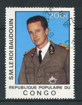 1977 - CONGO REPUBBLICA - RE BALDOVINO - USATO - LOTTO/29989