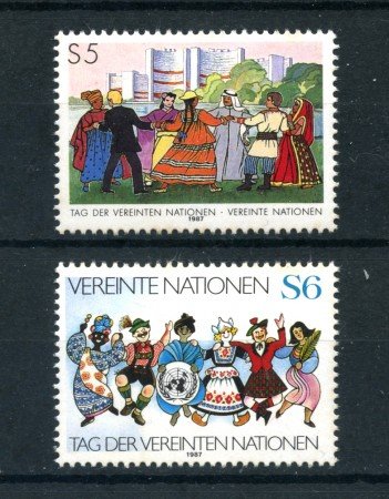 1987 - LOTTO/21463 - ONU AUSTRIA - GIORNATA ONU 2V. NUOVI