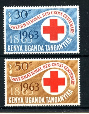 1963 - KENYA UGANDA TANGANYIKA - CENTENARIO CROCE ROSSA 2v. - NUOVI - LOTTO/25106