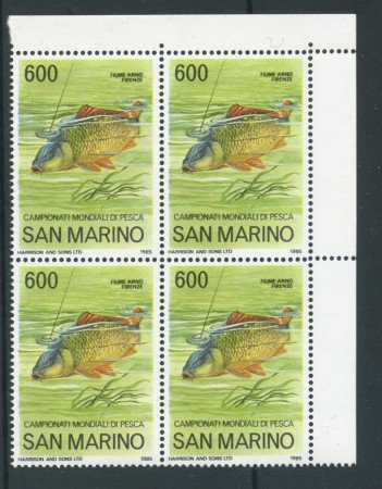 1985 - LOTTO/8058Q - SAN MARINO - CAMPIONATI DI PESCA - QUARTINA - NUOVI