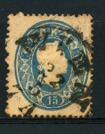 1860 - LOTTO/14117 - AUSTRIA - 15 Kr. AZZURRO - USATO