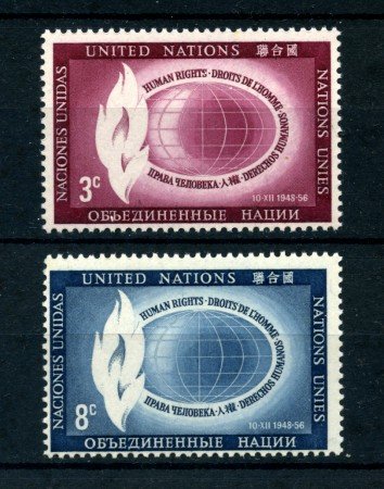 1956 - LOTTO/21312 - ONU U.S.A - GIORNATA DIRITTI UOMO 2v. - NUOVI