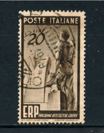 1949 - ITALIA REPUBBLICA - 20 LIRE ERP - USATO - LOTTO/25220
