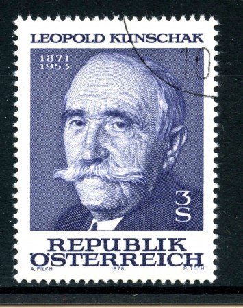 1978 - AUSTRIA - L. KUNSCHAK  POLITICO - USATO - LOTTO/28099