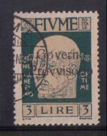 1921 - LOTTO/OCP2193  - FIUME - 3 LIRE G. PROVVISORIO - USATO