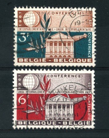 1961 - LOTTO/18014 - BELGIO - UNIONE INTERPARLAMENTARE 2v.  USATI