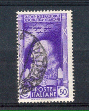 1935 - LOTTO/REG386U - REGNO - 50c. S. AERONAUTICO - USATO