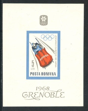 1967 - ROMANIA - OLIMPIADI INVERNALI DI GRENOBLE - FOGLIETTO NUOVO - LOTTO/29332