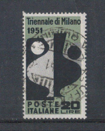 1951 - LOTTO/6150U - REPUBBLICA - 20 LIRE TRIENNALE MILANO USATO