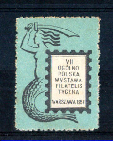 POLONIA - 1957 - 7° MOSTRA FILATELICA DI VARSAVIA - NUOVO