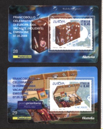2004 - LOTTO/REP2799CPT - REPUBBLICA - EUROPA VECANZE - 2 TESSERE FILATELICHE