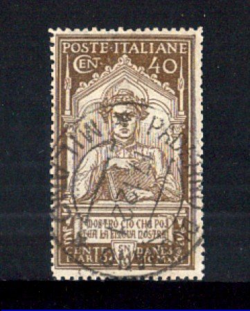 1921 - LOTTO/11381 - REGNO - 40c. DANTE ALIGHIERI - USATO