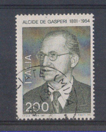 1981 - LOTTO/6734U - REPUBBLICA - ALCIDE DE GASPERI - USATO