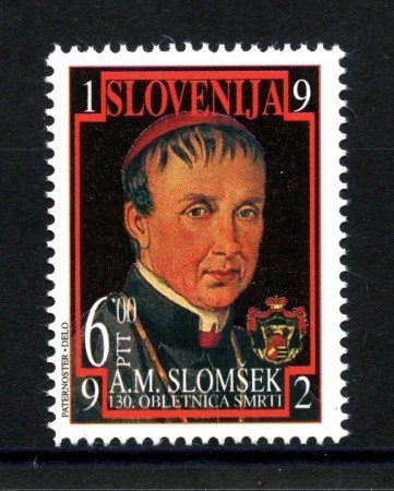 1992 - SLOVENIA - ANTON M. SLOMSEK - NUOVO  - LOTTO/33654