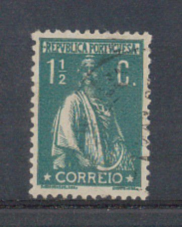 1917 - LOTTO/9666BBU - PORTOGALLO - 1,5c. VERDE - USATO