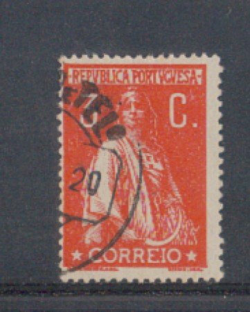 1917 - LOTTO/9666DAU - PORTOGALLO - 3c. ROSSO - USATO