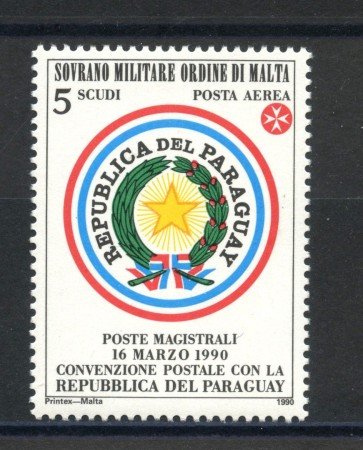 1990 - SOVRANO MILITARE DI MALTA - LOTTO/39302 - POSTA AEREA PARAGUAY - NUOVO