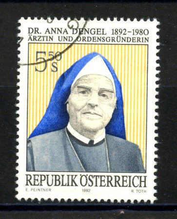 1992 - AUSTRIA - ANNA DENGEL - USATO - LOTTO/39638