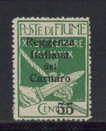 1920 - LOTTO/4360 - FIUME - 55 su 5c. REGGENZA DEL CARNARO