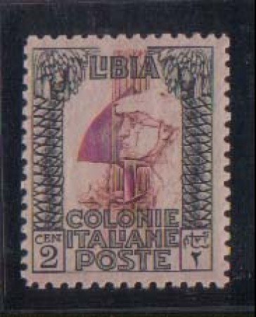 LIBIA - 1926 - LOTTO/705 - 2 c. NERO BRUNO PITTORICA
