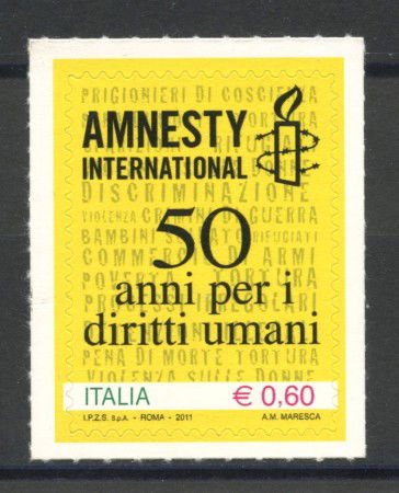 2011 - REPUBBLICA - AMNESTY INTERNATIONAL - NUOVO - LOTTO/37188