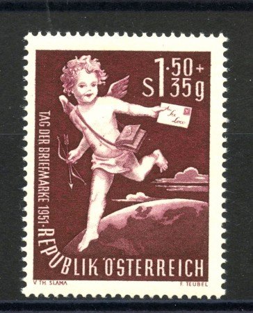 1952 - AUSTRIA - GIORNATA DEL FRANCOBOLLO - NUOVO - LOTTO/34094