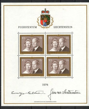 1974 - LIECHTENSTEIN - LOTTO/42404 - PRINCIPI REGNANTI MINIFOGLIO NUOVO