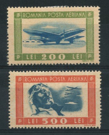 1946 - LOTTO/14543 - ROMANIA - POSTA AEREA  AVIAZIONE 2 v. - LING.