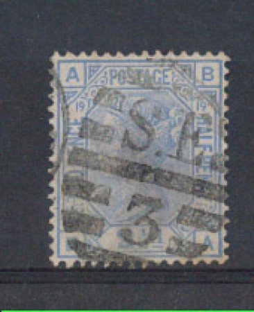 1875/80 - LOTTO/3548 - GRAN BRETAGNA - 2,5p. AZZURRO - TAV. 19