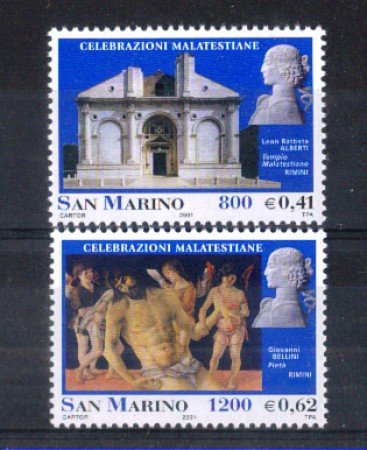 2001 - LOTTO/11218 - SAN MARINO - CELEBRAZIONI MALATESTIANE 2v. - NUOVI