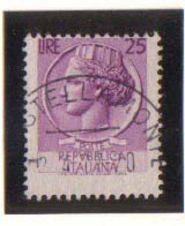 1968 - LOTTO/6488V -  REPUBBLICA - 25 LIRE SIRACUSANA VARIETA'