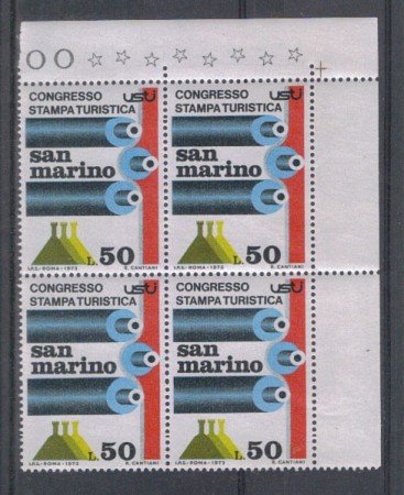 1973 - LOTTO/7944Q - SAN MARINO - STAMPA TURISTICA - QUARTINA