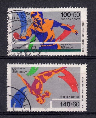 1989 - GERMANIA FEDERALE - AIUTO ALLO SPORT 2v. - USATI - LOTTO/31307U