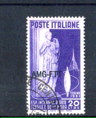 1951 - LOTTO/11032 - TRIESTE A - ARTE TESSILE - USATO