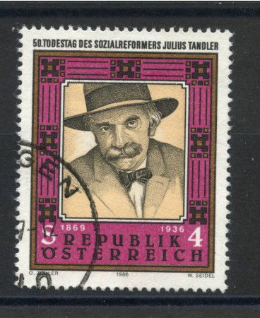 1986 - AUSTRIA - LOTTO/39523 - JULIUS TANDLER - USATO